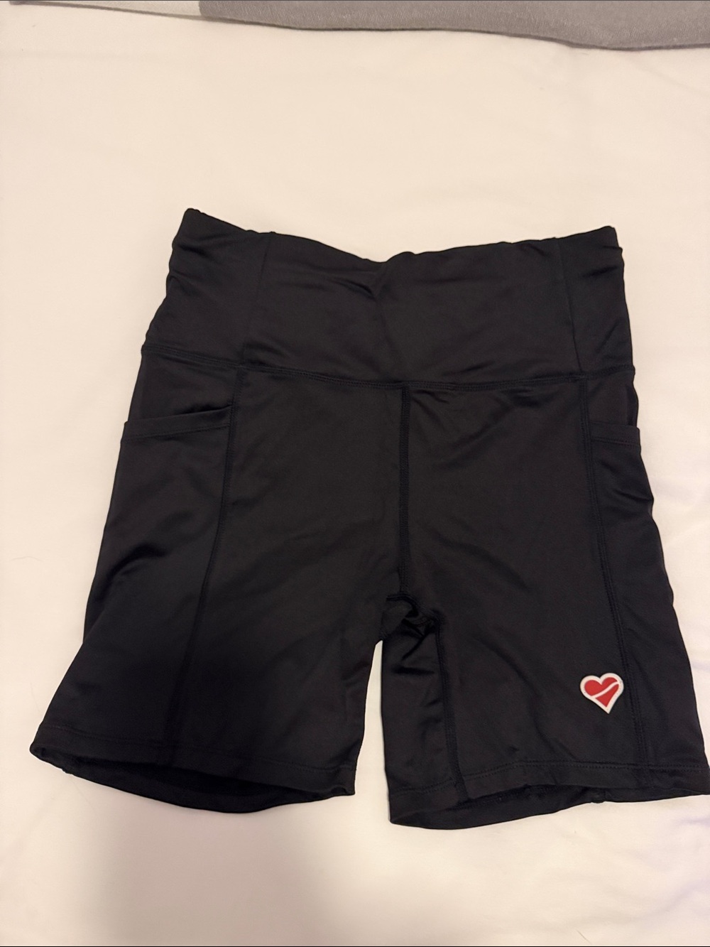 Black High-Rise running Shorts with Side Pockets